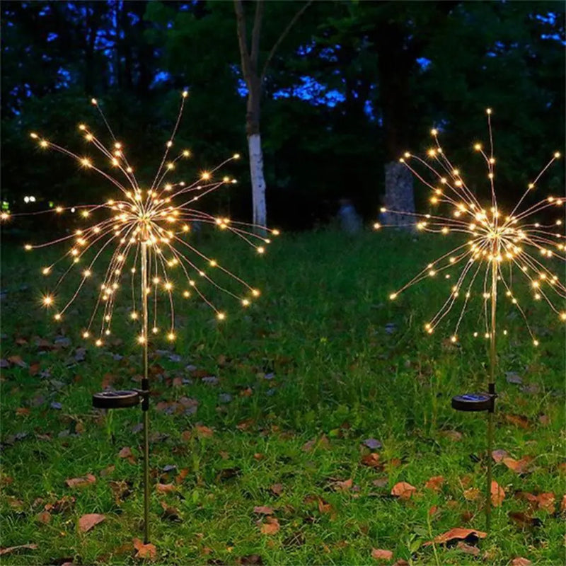 Led Solar Fogos de Artifício para Decoração de Natal