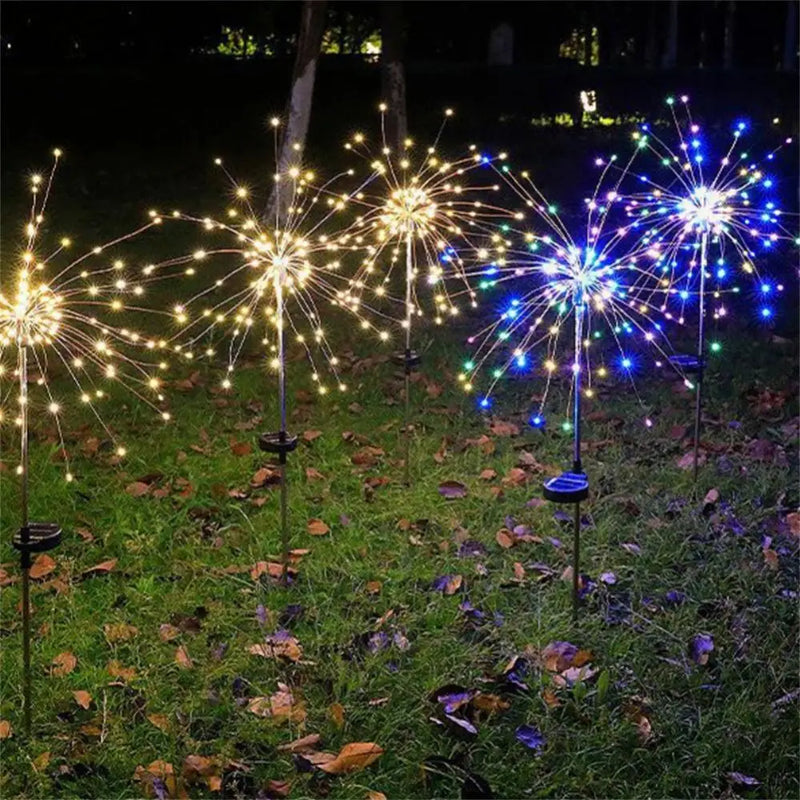 Led Solar Fogos de Artifício para Decoração de Natal