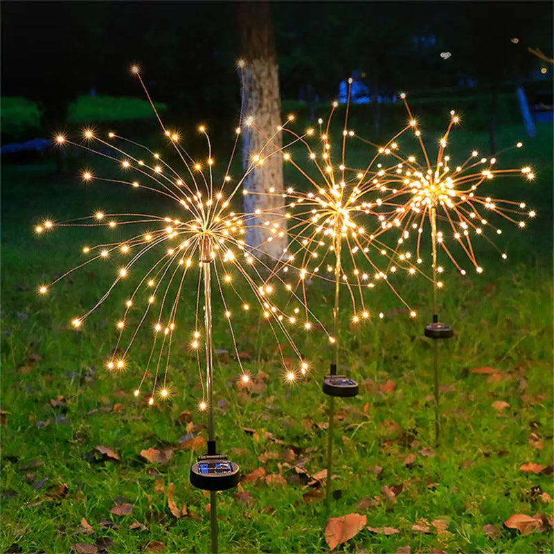 Led Solar Fogos de Artifício para Decoração de Natal