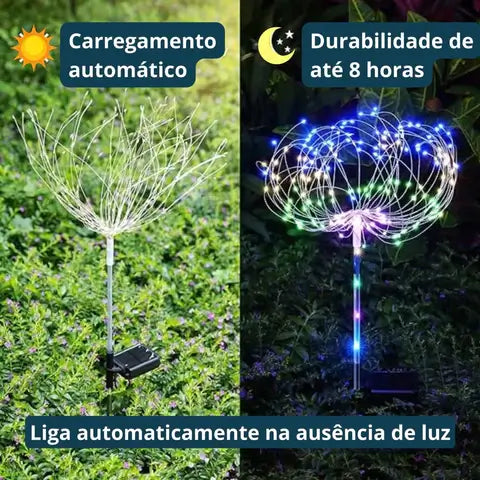 Led Solar Fogos de Artifício para Decoração de Natal